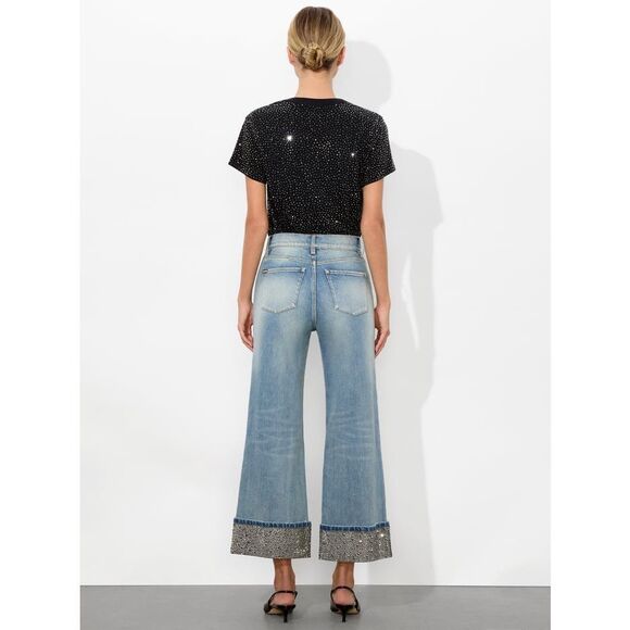 Alice + Olivia WEEZY EMBELLISHED JEAN size 27 NWT - Picture 3 of 12